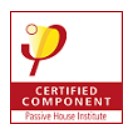 Passive House Institute certified component